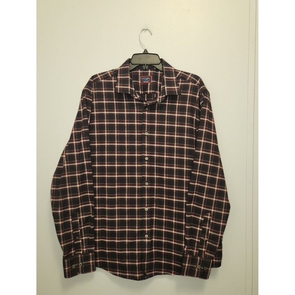 Untuckit Classic Men's Long Sleeve Plaid Shirt - Size XL